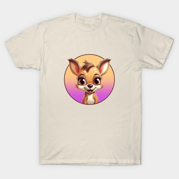 Happy Little Baby Deer T-Shirt by DavidLoblaw